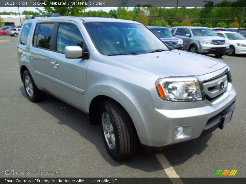 Alabaster Silver Metallic / Black 2011 Honda Pilot EX-L