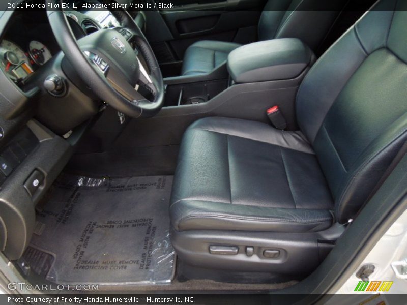 Alabaster Silver Metallic / Black 2011 Honda Pilot EX-L