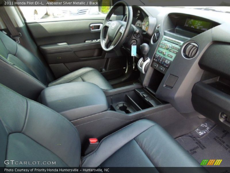 Alabaster Silver Metallic / Black 2011 Honda Pilot EX-L