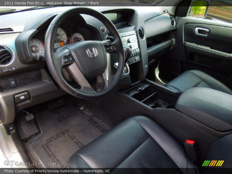 Alabaster Silver Metallic / Black 2011 Honda Pilot EX-L