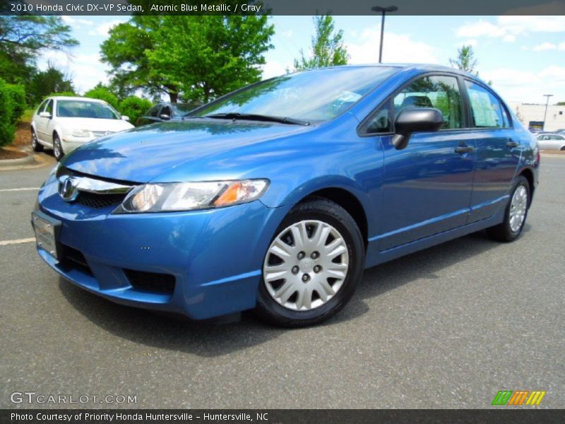 Atomic Blue Metallic / Gray 2010 Honda Civic DX-VP Sedan