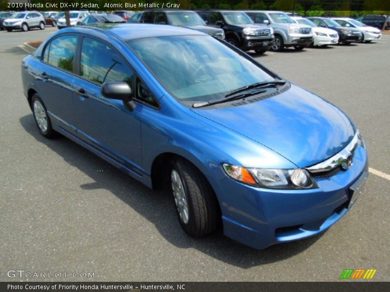 Atomic Blue Metallic / Gray 2010 Honda Civic DX-VP Sedan