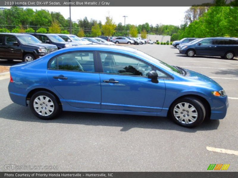 Atomic Blue Metallic / Gray 2010 Honda Civic DX-VP Sedan