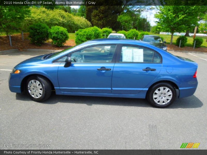 Atomic Blue Metallic / Gray 2010 Honda Civic DX-VP Sedan