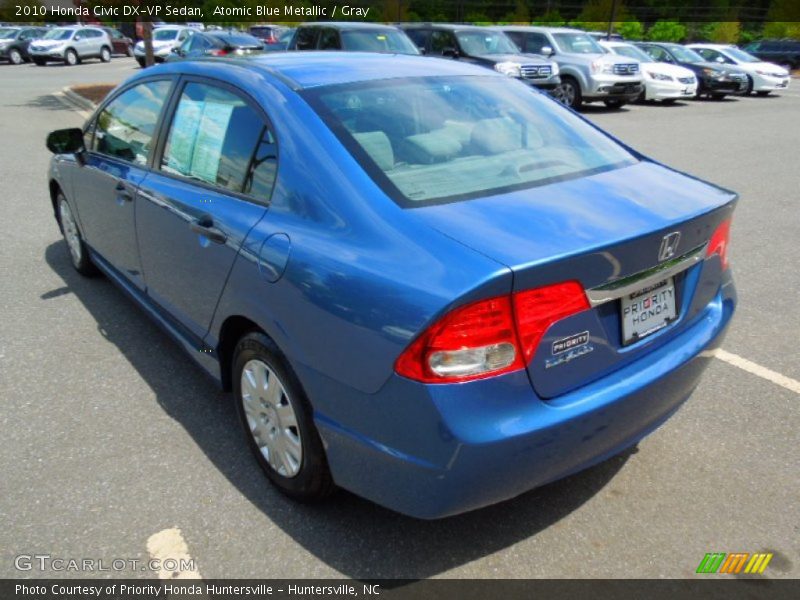 Atomic Blue Metallic / Gray 2010 Honda Civic DX-VP Sedan