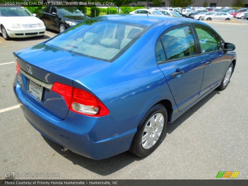 Atomic Blue Metallic / Gray 2010 Honda Civic DX-VP Sedan