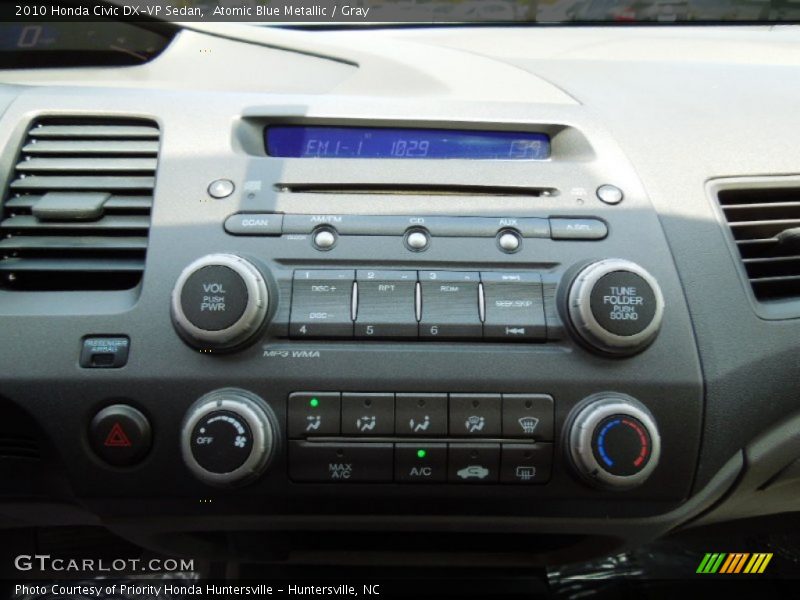 Atomic Blue Metallic / Gray 2010 Honda Civic DX-VP Sedan