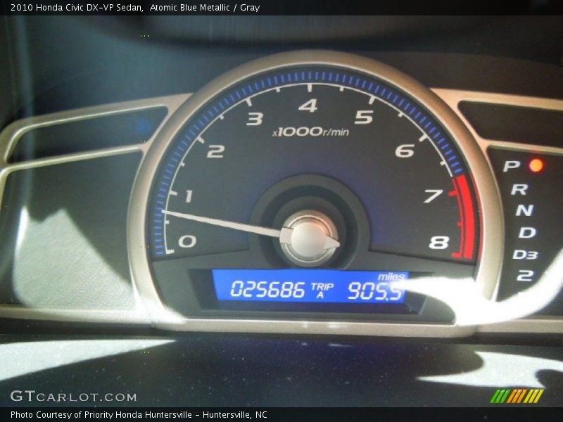 Atomic Blue Metallic / Gray 2010 Honda Civic DX-VP Sedan