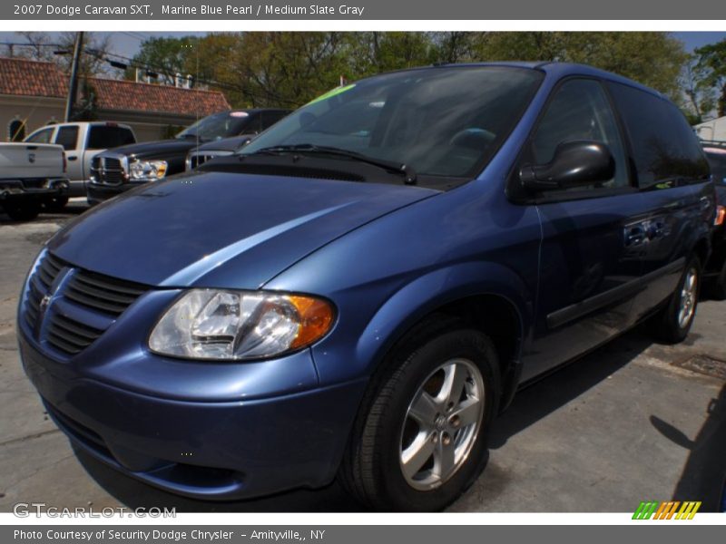 Marine Blue Pearl / Medium Slate Gray 2007 Dodge Caravan SXT