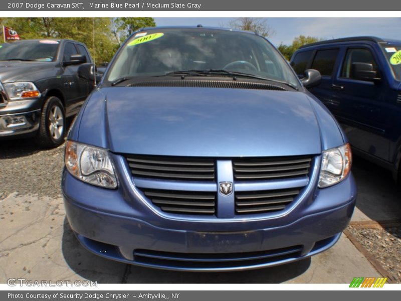 Marine Blue Pearl / Medium Slate Gray 2007 Dodge Caravan SXT