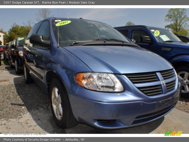 Marine Blue Pearl / Medium Slate Gray 2007 Dodge Caravan SXT