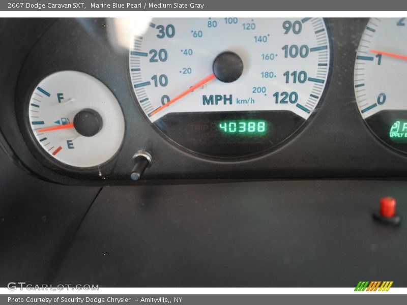 Marine Blue Pearl / Medium Slate Gray 2007 Dodge Caravan SXT