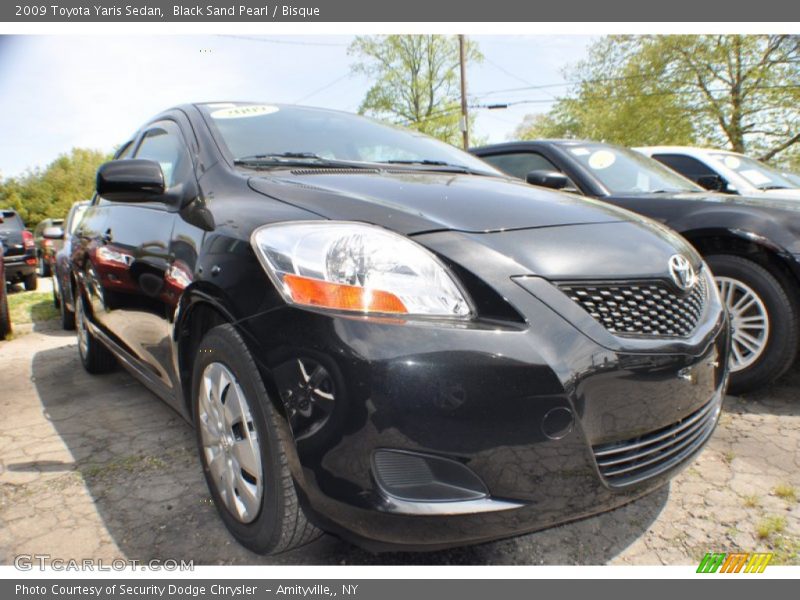 Black Sand Pearl / Bisque 2009 Toyota Yaris Sedan