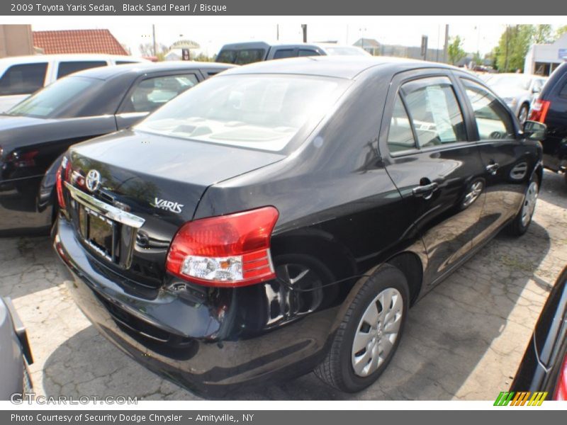 Black Sand Pearl / Bisque 2009 Toyota Yaris Sedan