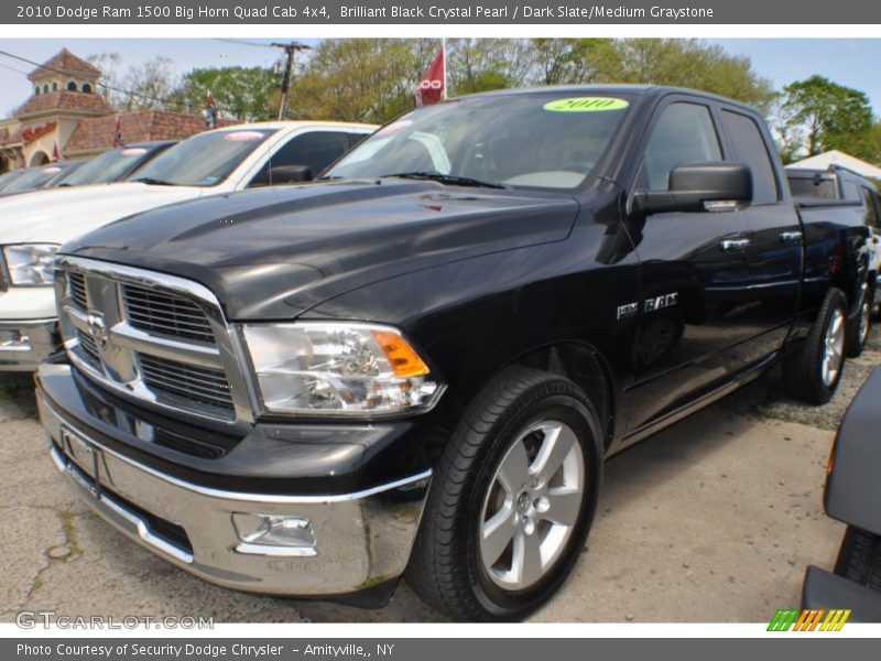 Brilliant Black Crystal Pearl / Dark Slate/Medium Graystone 2010 Dodge Ram 1500 Big Horn Quad Cab 4x4