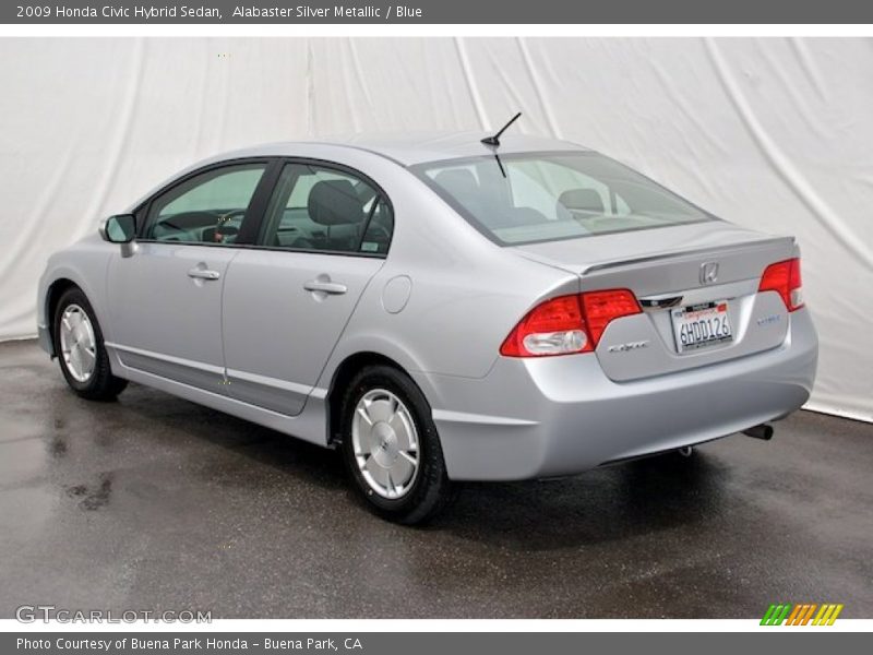 Alabaster Silver Metallic / Blue 2009 Honda Civic Hybrid Sedan