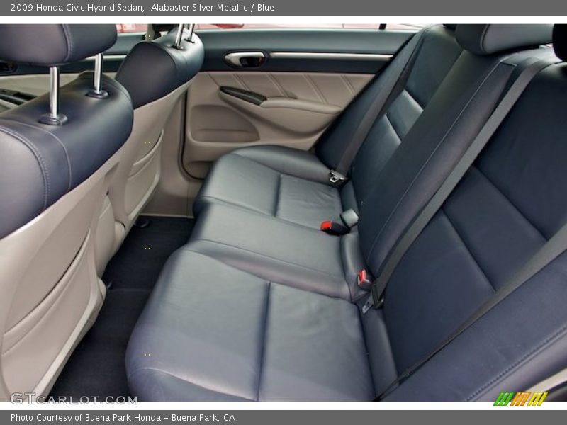 Alabaster Silver Metallic / Blue 2009 Honda Civic Hybrid Sedan