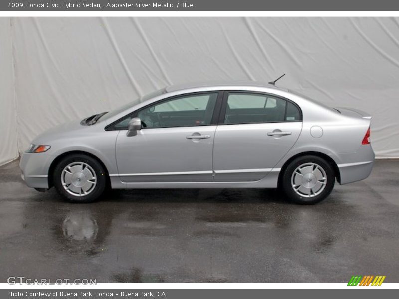 Alabaster Silver Metallic / Blue 2009 Honda Civic Hybrid Sedan