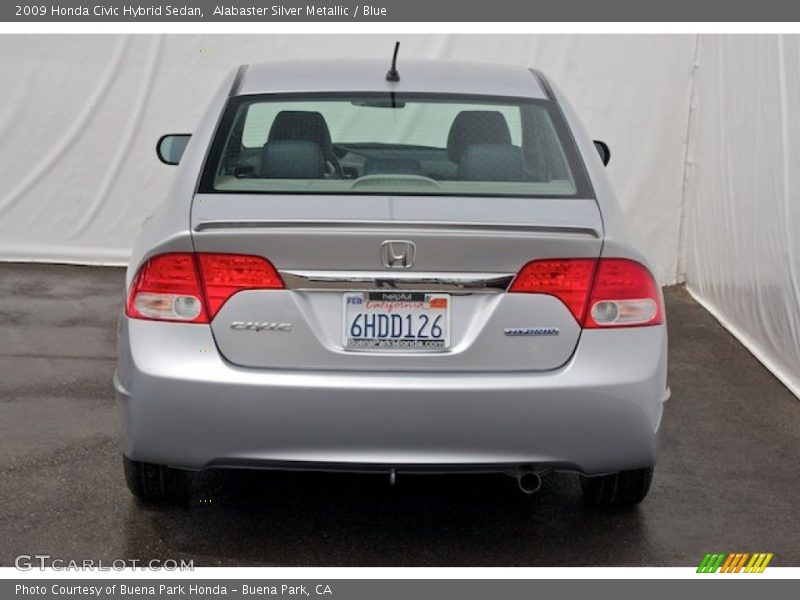 Alabaster Silver Metallic / Blue 2009 Honda Civic Hybrid Sedan