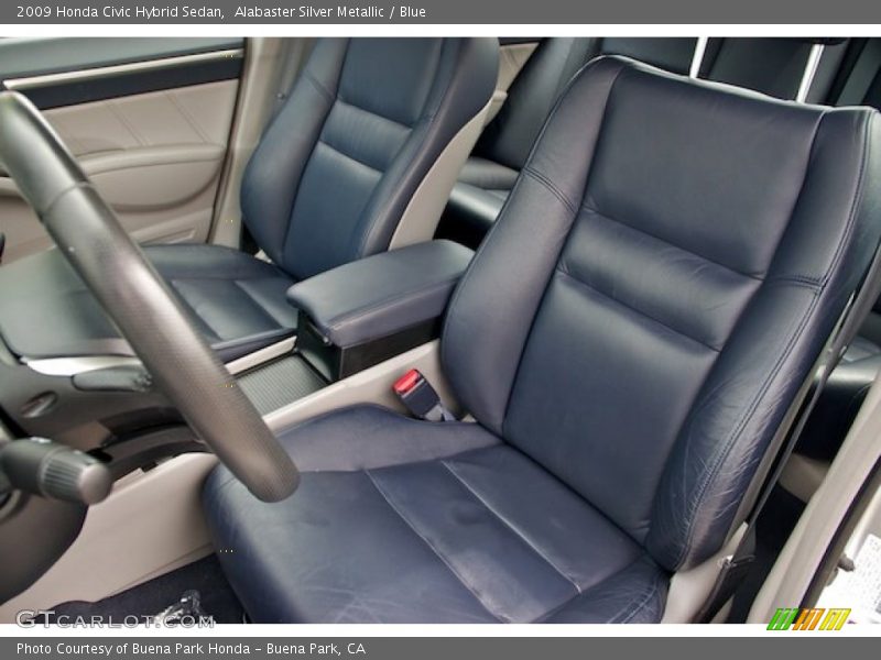 Alabaster Silver Metallic / Blue 2009 Honda Civic Hybrid Sedan