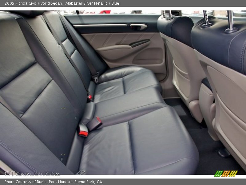 Alabaster Silver Metallic / Blue 2009 Honda Civic Hybrid Sedan
