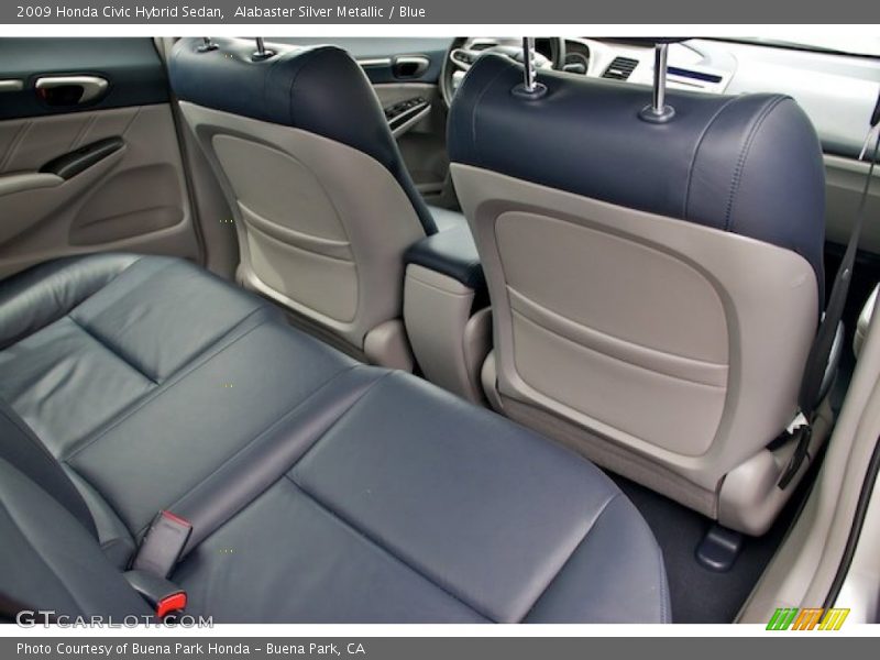 Alabaster Silver Metallic / Blue 2009 Honda Civic Hybrid Sedan