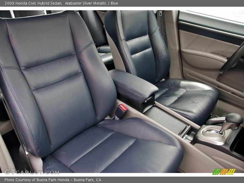 Alabaster Silver Metallic / Blue 2009 Honda Civic Hybrid Sedan