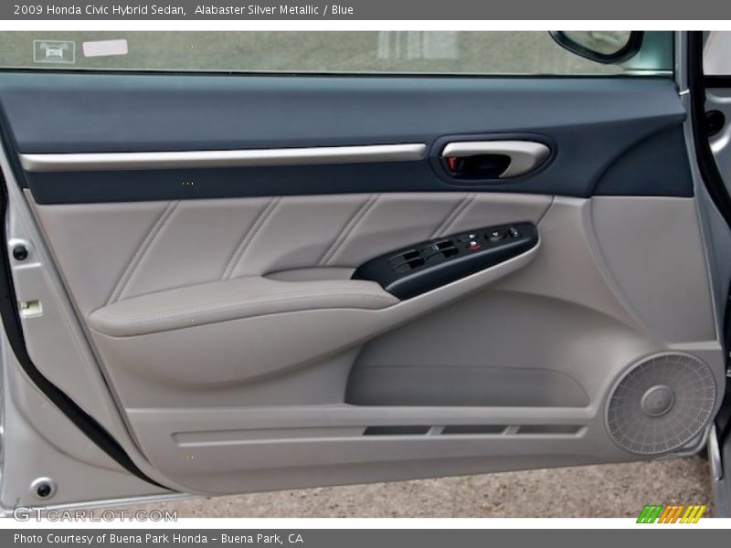 Alabaster Silver Metallic / Blue 2009 Honda Civic Hybrid Sedan
