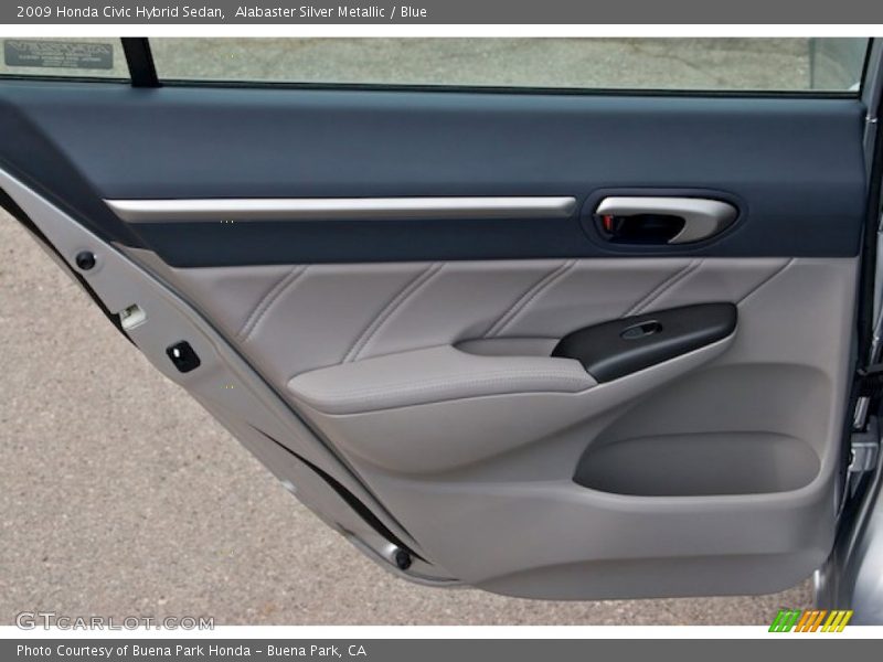 Alabaster Silver Metallic / Blue 2009 Honda Civic Hybrid Sedan