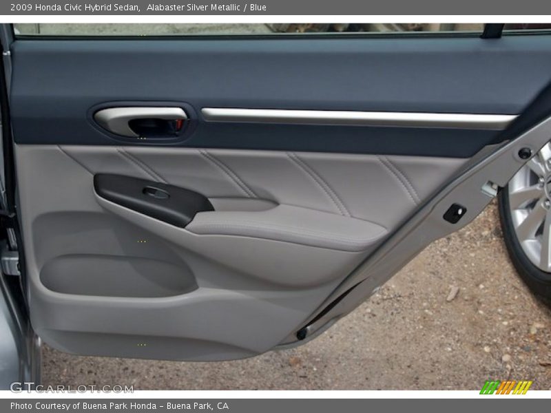 Alabaster Silver Metallic / Blue 2009 Honda Civic Hybrid Sedan