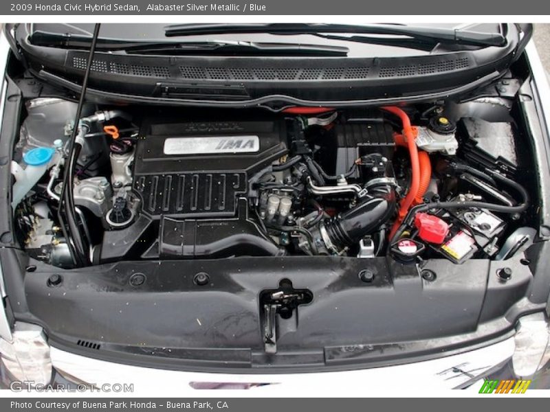 Alabaster Silver Metallic / Blue 2009 Honda Civic Hybrid Sedan