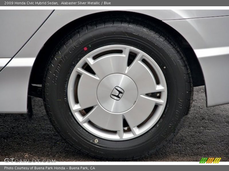 Alabaster Silver Metallic / Blue 2009 Honda Civic Hybrid Sedan