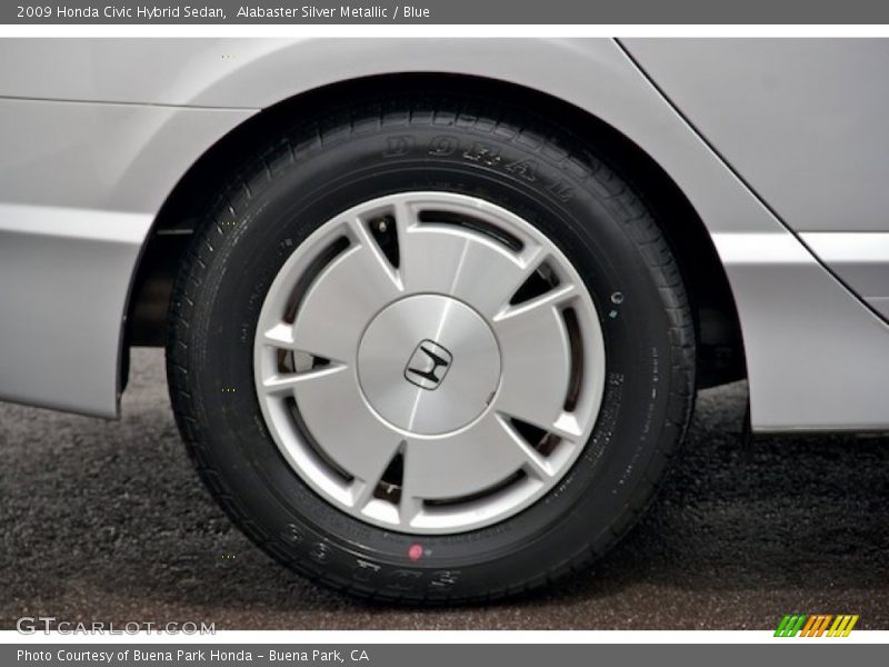 Alabaster Silver Metallic / Blue 2009 Honda Civic Hybrid Sedan