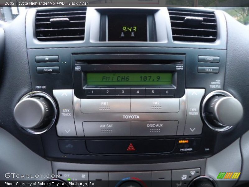 Black / Ash 2009 Toyota Highlander V6 4WD