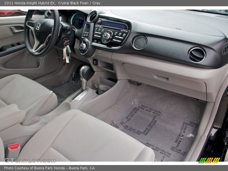 Crystal Black Pearl / Gray 2011 Honda Insight Hybrid EX