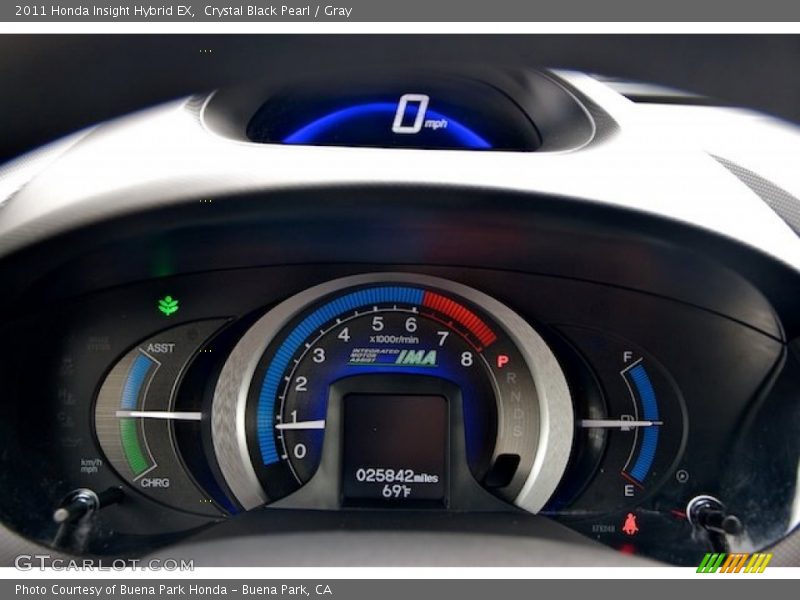 Crystal Black Pearl / Gray 2011 Honda Insight Hybrid EX