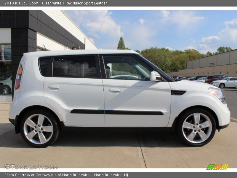 Clear White / Red/Black Sport Leather 2010 Kia Soul Sport
