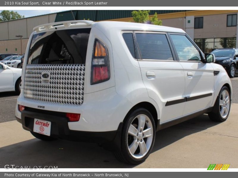 Clear White / Red/Black Sport Leather 2010 Kia Soul Sport