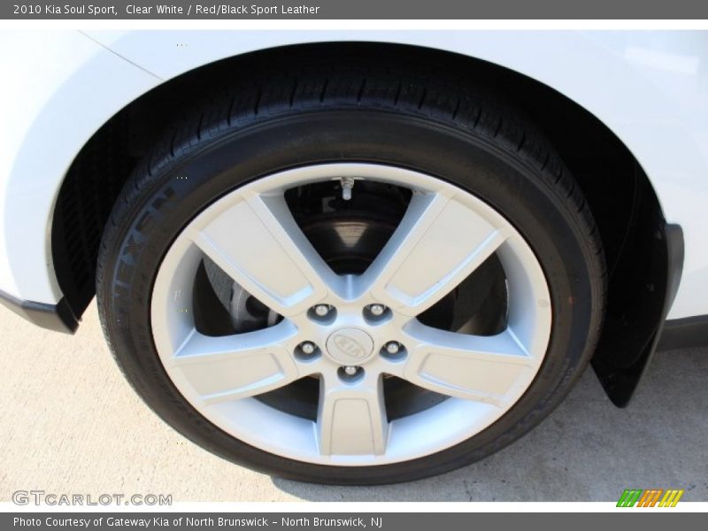 Clear White / Red/Black Sport Leather 2010 Kia Soul Sport