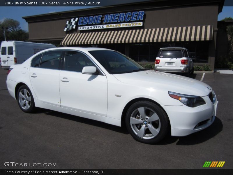 Alpine White / Auburn 2007 BMW 5 Series 530xi Sedan