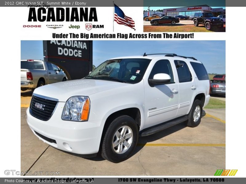 Summit White / Ebony 2012 GMC Yukon SLT