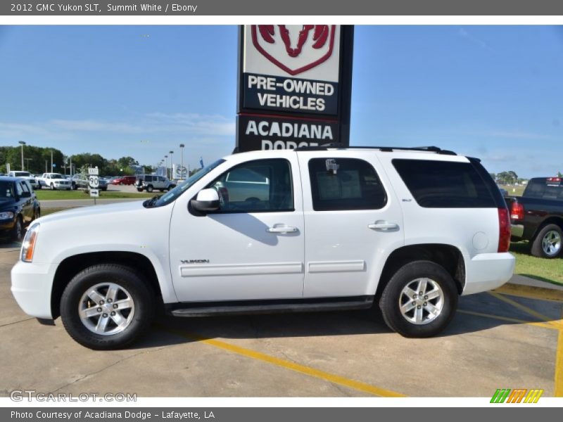 Summit White / Ebony 2012 GMC Yukon SLT