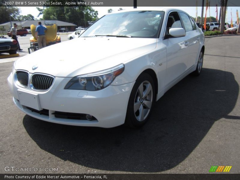 Alpine White / Auburn 2007 BMW 5 Series 530xi Sedan