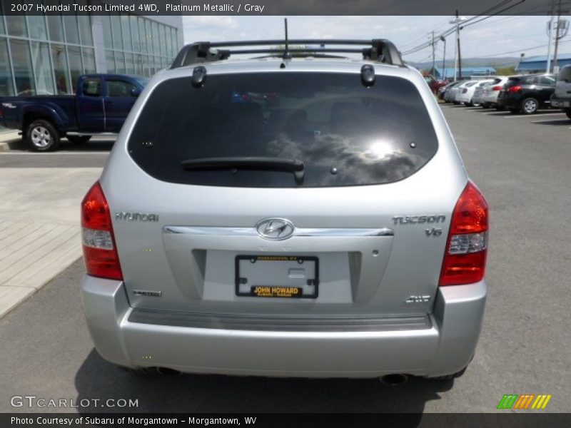 Platinum Metallic / Gray 2007 Hyundai Tucson Limited 4WD
