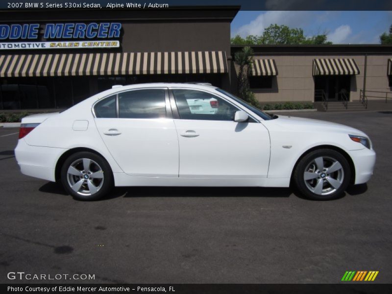 Alpine White / Auburn 2007 BMW 5 Series 530xi Sedan
