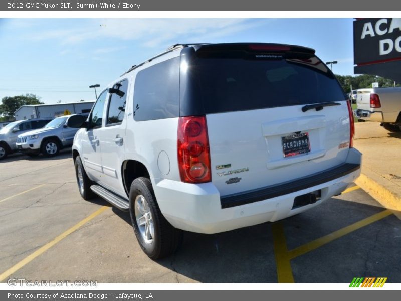 Summit White / Ebony 2012 GMC Yukon SLT