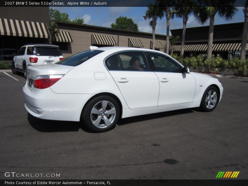 Alpine White / Auburn 2007 BMW 5 Series 530xi Sedan