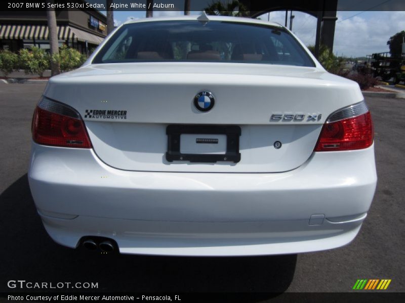 Alpine White / Auburn 2007 BMW 5 Series 530xi Sedan