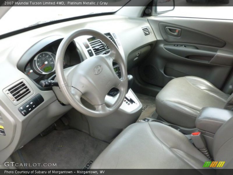 Platinum Metallic / Gray 2007 Hyundai Tucson Limited 4WD