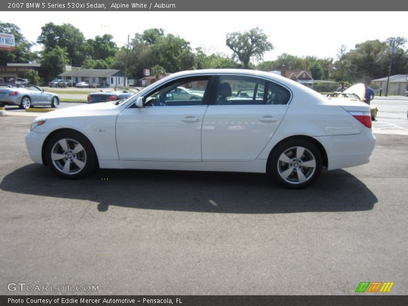 Alpine White / Auburn 2007 BMW 5 Series 530xi Sedan